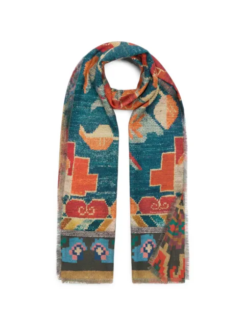 Pierre-Louis Mascia Fancy geometric floral-print scarf Blue FANCY2S065X190SSE519054101