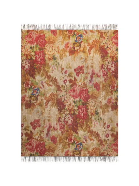 Pierre-Louis Mascia Sidney floral-print cashmere scarf Neutrals SIDNEY2S140X190XEWS519062101