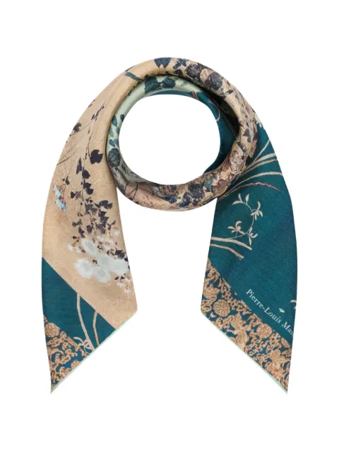 Pierre-Louis Mascia ALOEUW landscape-print silk scarf Neutrals ALOEUWSW067X067MSE518885101