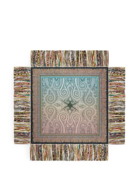 Pierre-Louis Mascia Aloeuw paisley-motif fringed scarf Neutrals ALOEUWSW135X135MSTSE518905101