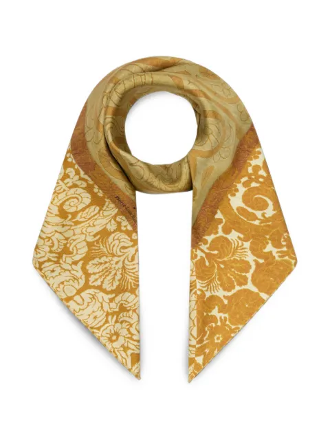 Pierre-Louis Mascia Cialda baroque-pattern silk scarf Orange CIALDATW090X090MSE518944101