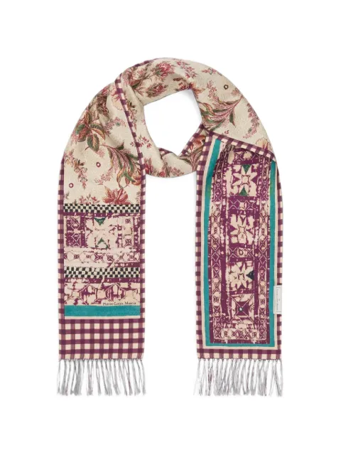 Pierre-Louis Mascia Aloeuw floral-print silk scarf Neutrals ALOEUWSW015X180TFASE518901101