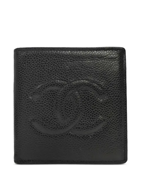 CHANEL Pre-Owned 1997-1999 CC Caviar bifold wallet Black 179261