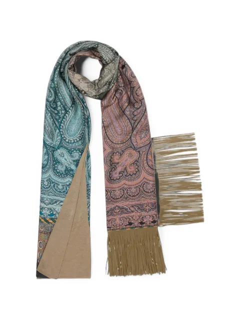 Pierre-Louis Mascia Aloewon paisley-print fringed scarf Blue ALOEWON065X190DLSE518917101