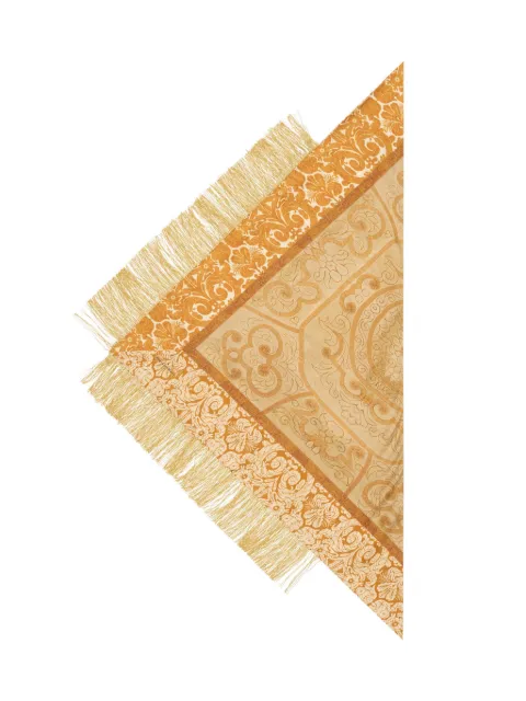 Pierre-Louis Mascia Aloeuw paisley floral-print fringed scarf Neutrals ALOEUWSW090X090GTFSE518888101