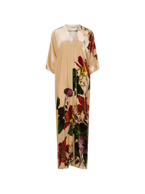 Pierre-Louis Mascia Kandox floral-print maxi dress Neutrals KANDOXAB12607VI519287101