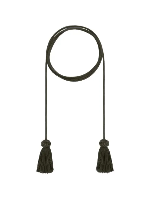 Pierre-Louis Mascia Plmbelt tassel-detail belt Green PLMBELTCI05AFS0550OLIVA