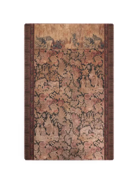 Pierre-Louis Mascia Pancake floral-print fringed scarf Brown PANCAKES130X190SWO518731101