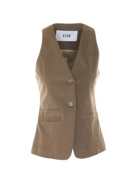 Ele V-neck button-up vest Neutrals 0071FANGO