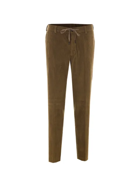 Circolo 1901 velvet drawstring straight-leg trousers Brown CN54031480