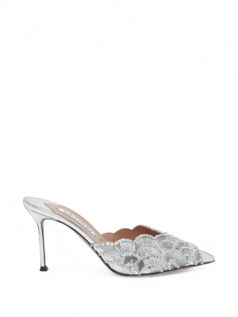 Aquazzura Ce Soir mules 85 Silver CSOMIDM0ESYCCC