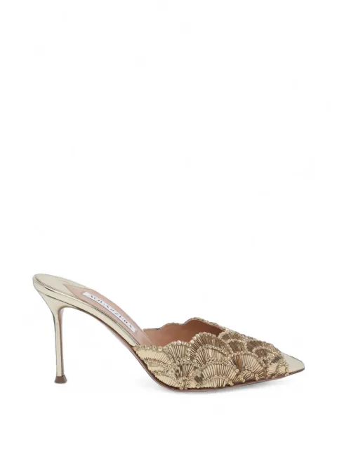 Aquazzura Ce Soir sequin-embellished sandals Gold CSOMIDM0ESYSOG