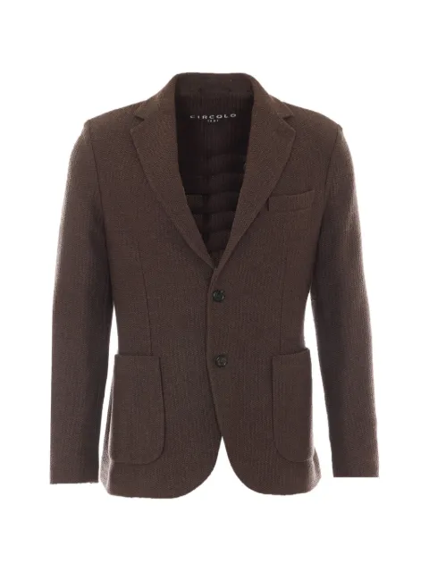 Circolo 1901 single-breasted wool-blend jacket Brown CN54903362