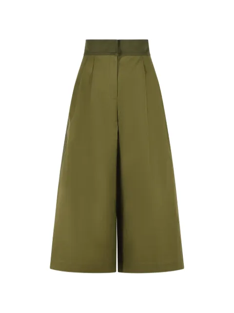 ZIMMERMANN pleated culotte palazzo pants Green 9174PF261