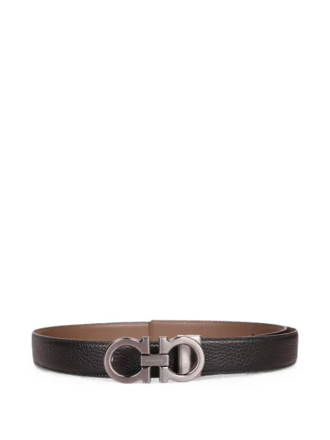 Ferragamo reversible and adjustable Gancini belt Black 780486