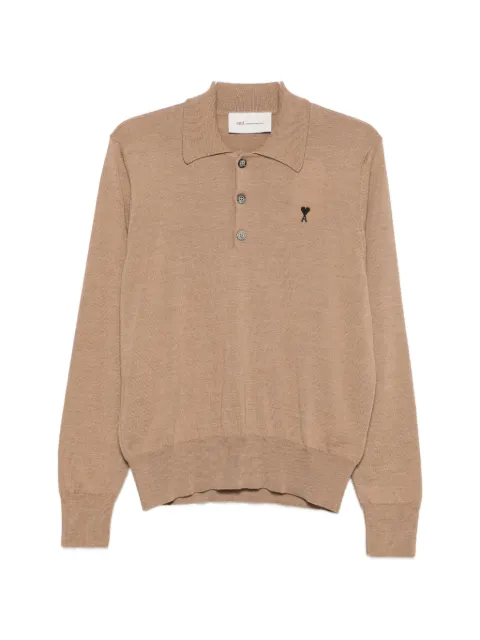 AMI Paris Ami de Coeur polo shirt Neutrals HPL457KN0197