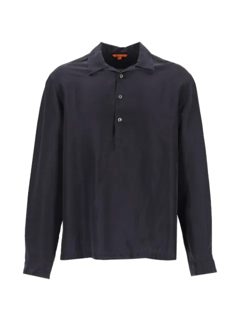 Barena Genga stone-wash polo shirt Blue CAU5668