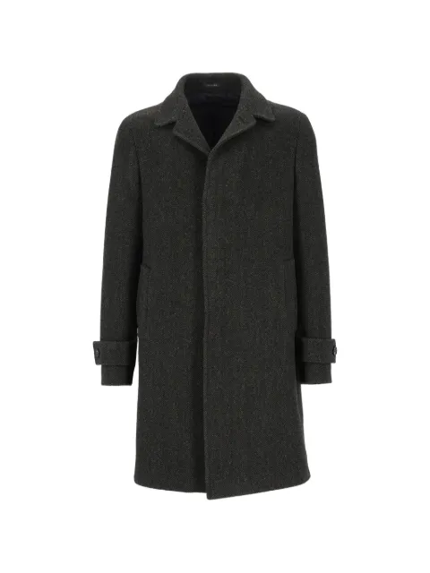 Al Duca D’Aosta 1902 Duke herringbone-pattern wool coat Green PEST