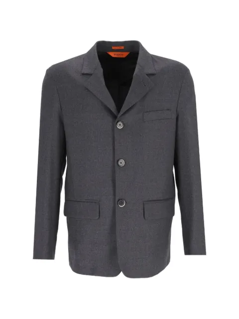 Barena flannel single-breasted blazer Grey GIU5640