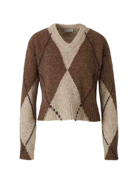 Altuzarra Parish argyle-knit V-neck sweater Brown F226882765WOOL30NYLON5ALPACA