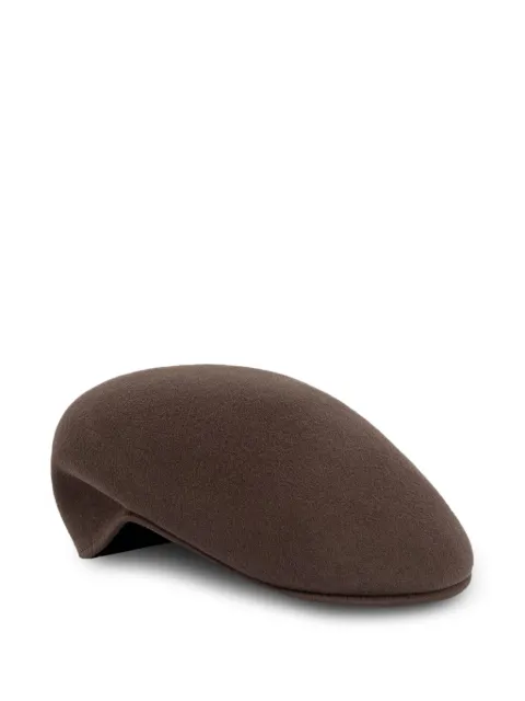 Manière De Voir Amos in brown wool flat cap Brown ACC1387