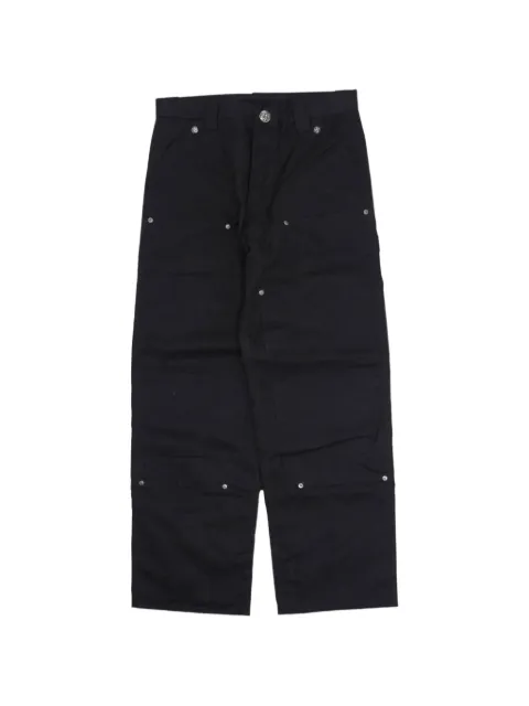 Chrome Hearts waxed double-knee trousers Black CHRM1717