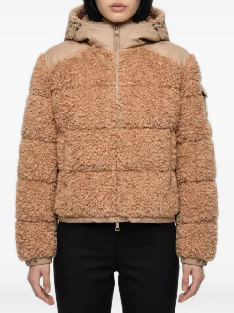 Moncler Alpestre teddy padded jacket Brown L20931A0019554AM6