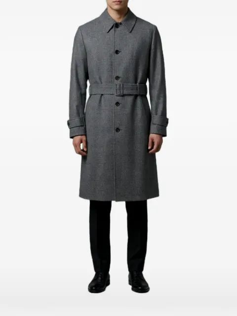Lardini Prince of Wales check belted coat Grey AC23009ACIF67438