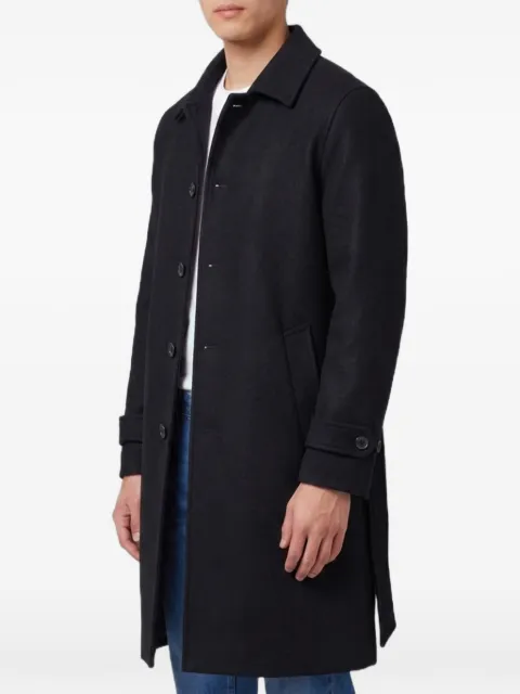 Lardini belted single-breasted coat Black AC23009ACSP67642
