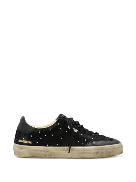 Golden Goose Soul Star in black suede with silver Swarovski Black GWF00464F008754