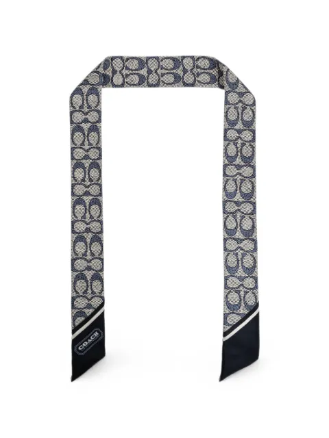 Coach signature monogram-print silk scarf Neutrals 29C27830