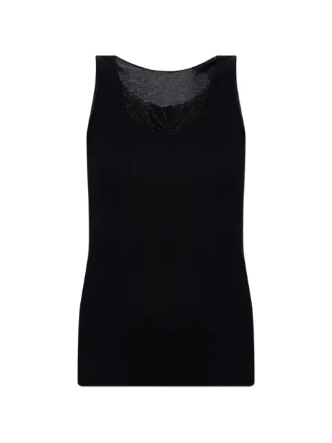 Hanro lace-trim top Black 0707840