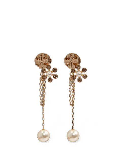 Tory Burch Moondance pearl chain earrings Gold 184439