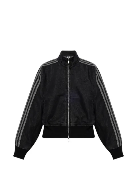 adidas Firebird side-stripe denim jacket Black IB6917
