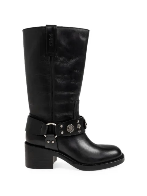 Chloé Dakota leather biker boots Black CH26W22D1P