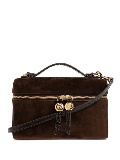 Tory Burch Romy suede slim top handle bag Brown 186930