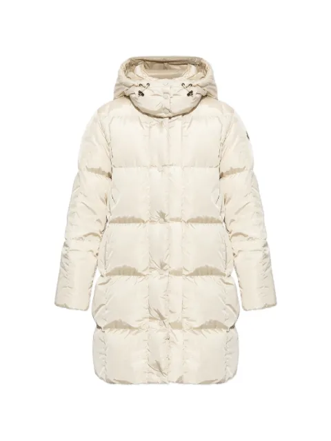 Moncler Litte Square quilted hooded coat Neutrals L20931C00012539ZD
