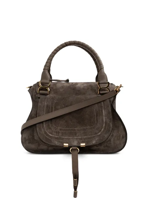 Chloé Marcie M suede tote bag Grey CH26WS660P37
