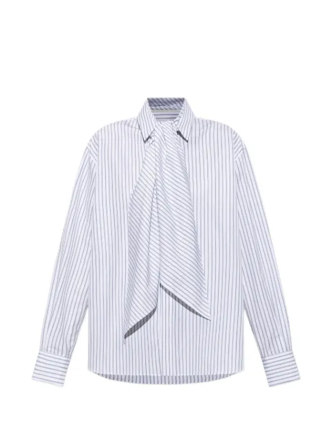 sacai striped tie-neck shirt White 26086160
