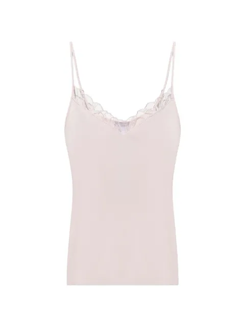 Hanro Rosaria lace-trim top Pink 0707830
