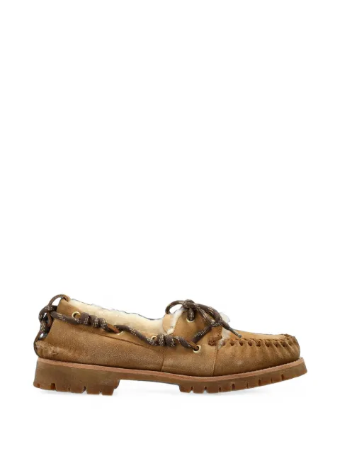 Golden Goose Cruise fur-lined boat shoes Brown GWF01148F008824