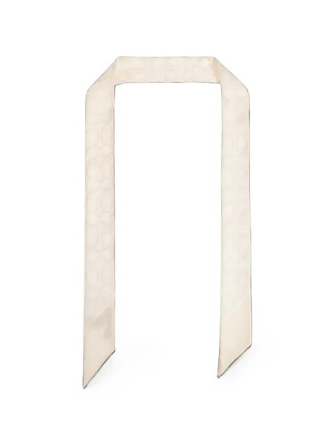 Coach monogram-print silk scarf Neutrals 29C27830
