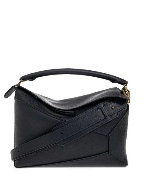LOEWE medium Puzzle Edge leather tote bag Black A510P49X26