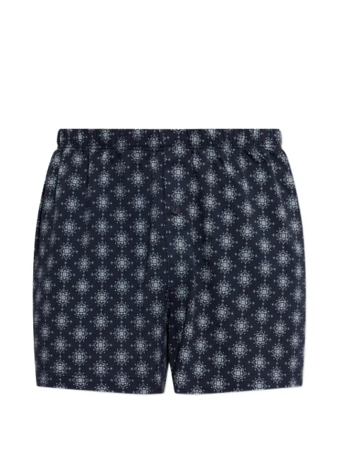 Hanro patterned cotton boxers Blue 0735070