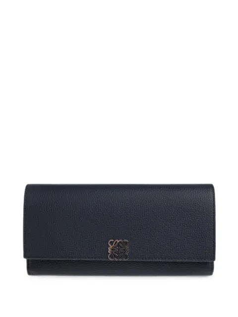 LOEWE Anagram pebbled leather wallet Blue C821ACWX07