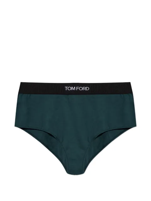 TOM FORD logo-waistband briefs Green KNJ008JEX011