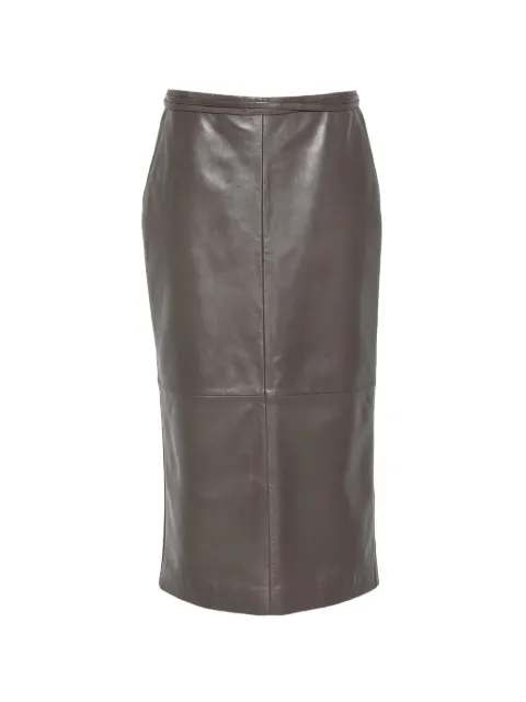 Alberta Ferretti leather panelled skirt Grey A037056690