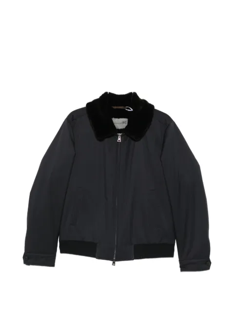 Manzoni 24 shearling-collar zip-up jacket Black 26U946MIES38X