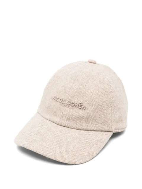 Jacob Cohën herringbone-pattern embroidered-logo baseball cap Neutrals JUMA0070001T038B
