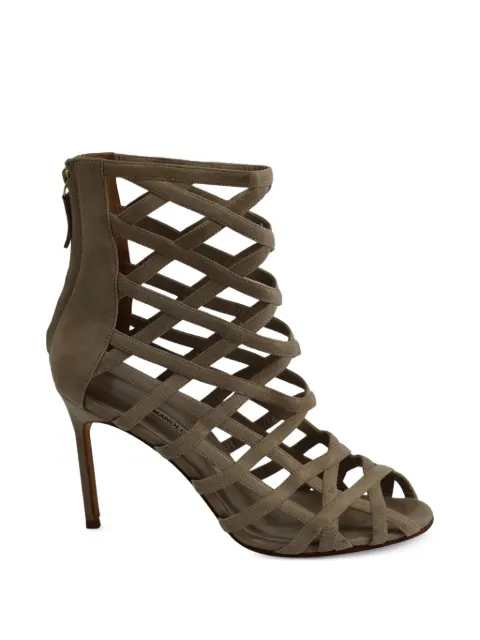 Manolo Blahnik Vagibu cage sandals Neutrals NAPPUGBSH211848W